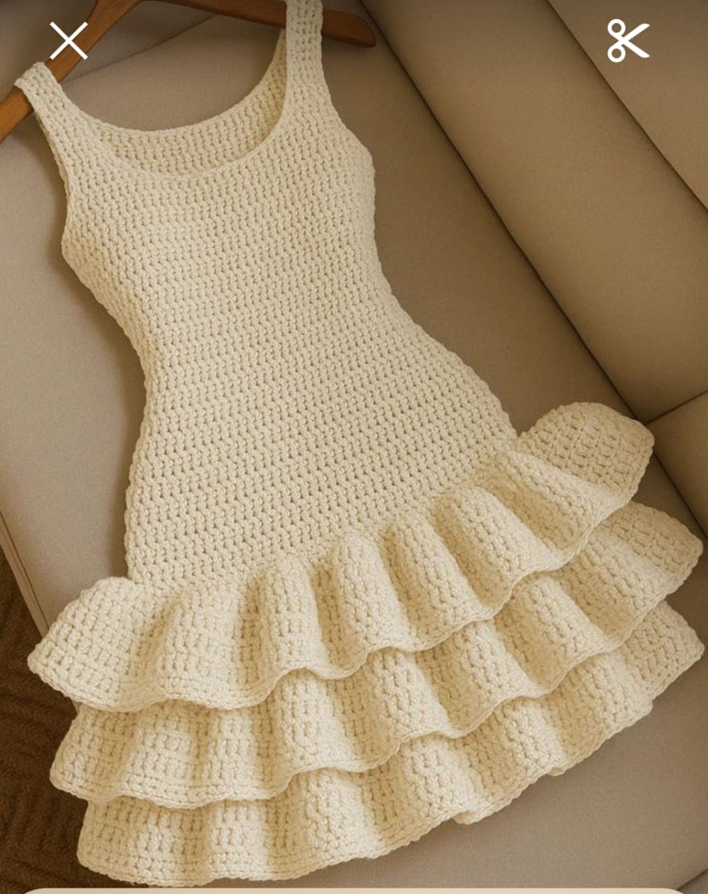 Crochet Elegant short gown for ladies  Price in foreign YARN=40,000 Nigerian yarn=30,000